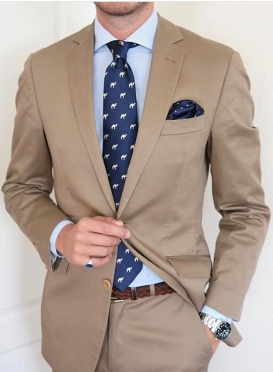 Classy Men Business Suits for Groom Tuxedo | 2Piece Bridegroom Outfit Slim Fit Men Suits