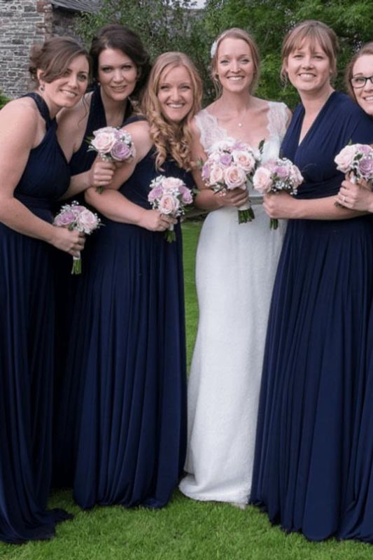Navy Infinity Bridesmaid Dress In   53 Colors