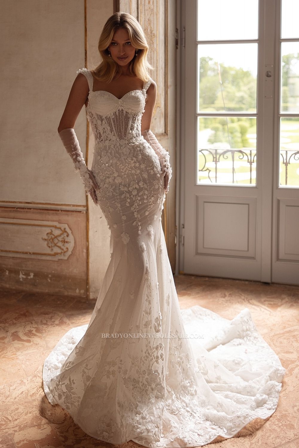 Beautiful Wedding Dresses Lace Mermaid Style Wedding Dresses Glitter