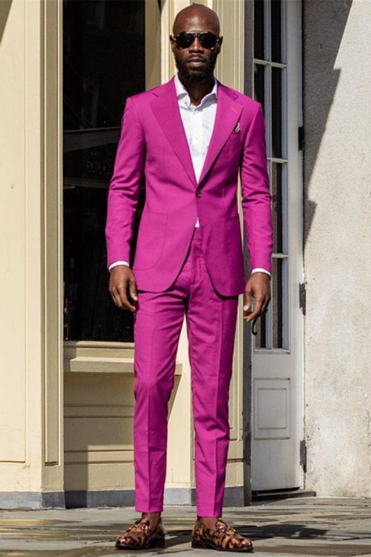 Jacob Fuchia One-Click Custom Slim Fit Men for Prom