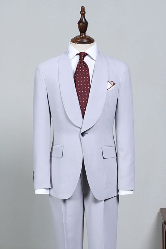 Ivan Stylish Blue 2 Piece Custom Groom Wedding Suit