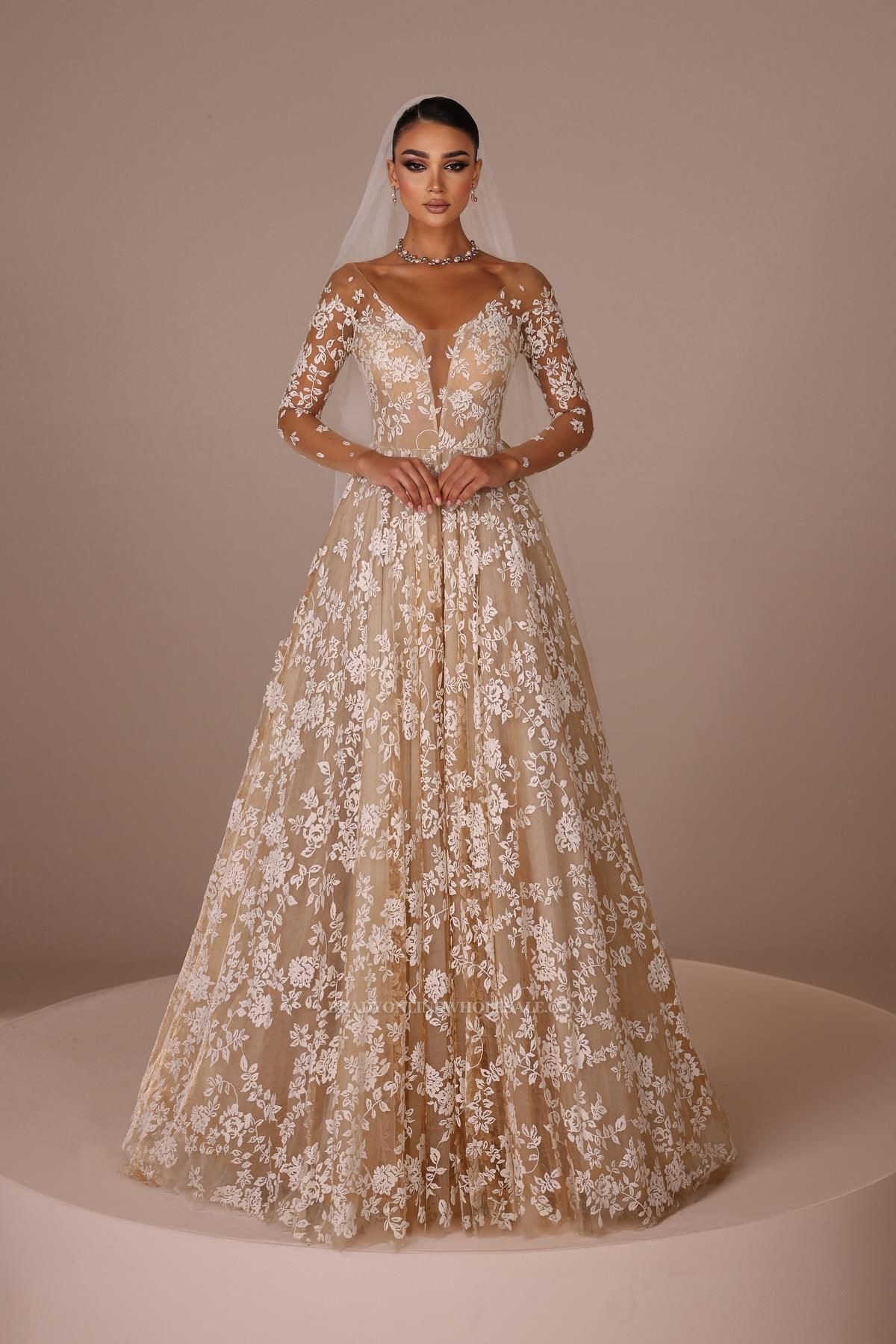 Designer Wedding Dresses A Line Lace Bridal Fashion Online