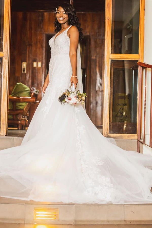 Chic Mermaid Wedding Dress | Lace Wedding Dress