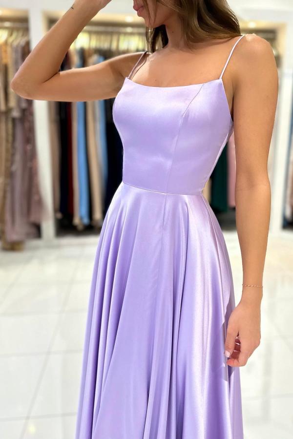 Simple Lilac Evening Dress | Cheap Long Prom Dress