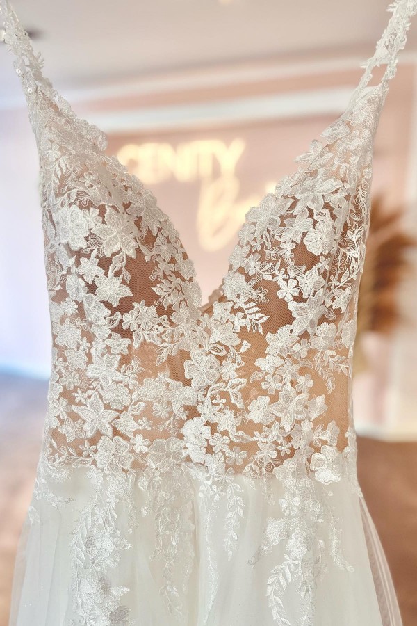 Elegant wedding dresses A line | Wedding dresses with lace