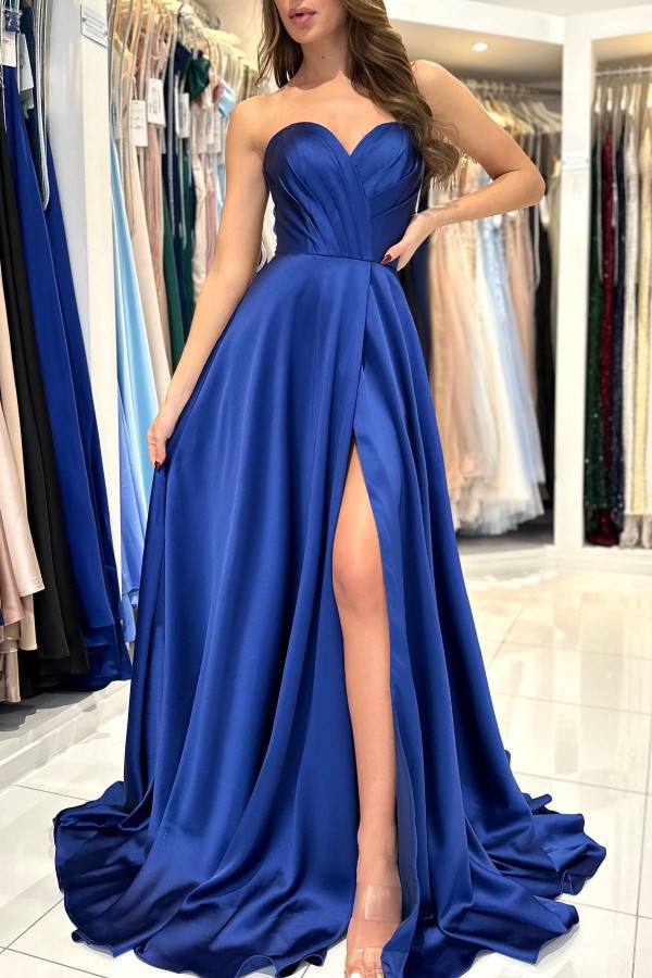 Simple King Blue Long Prom Dress | Affordable Prom Dress