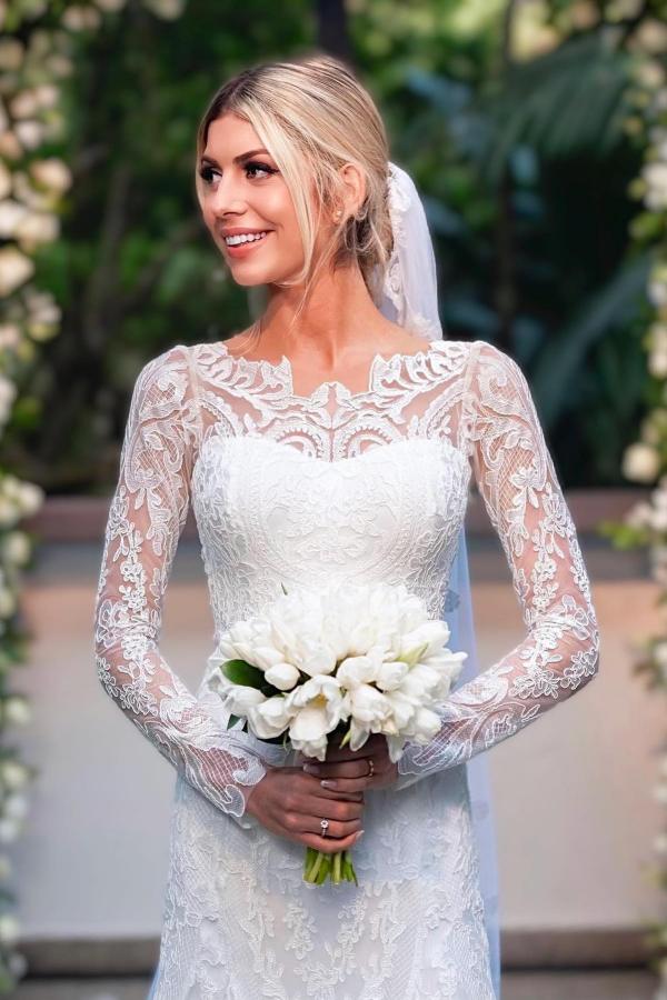 Beautiful mermaid lace wedding dresses | Wedding dresses with sleeves