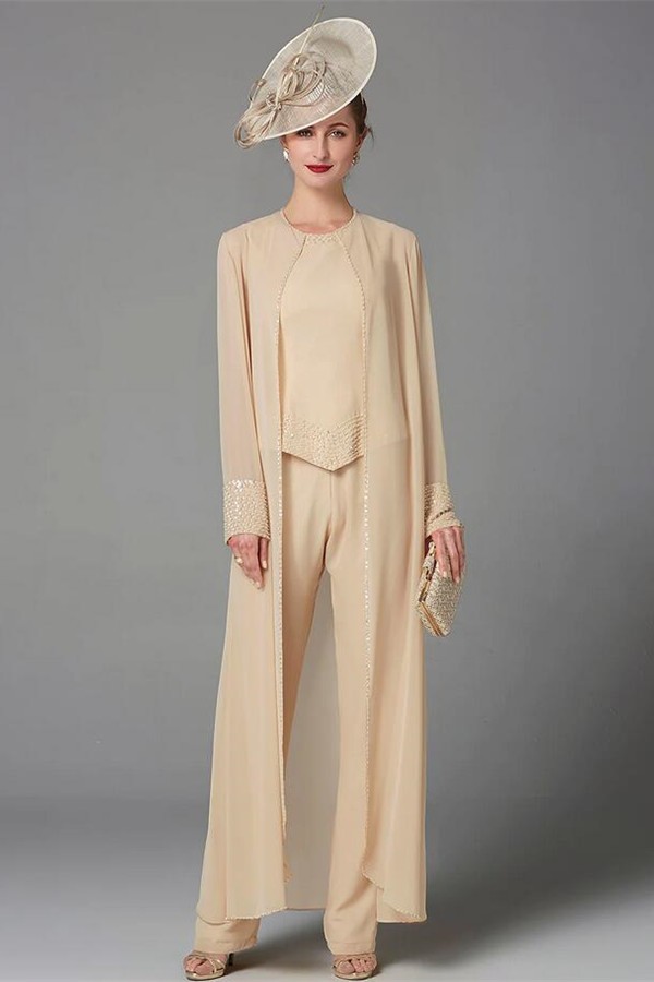 Elegant Cheap Mother of the Bride Dress | Jumpsuit 3-Piece Dress