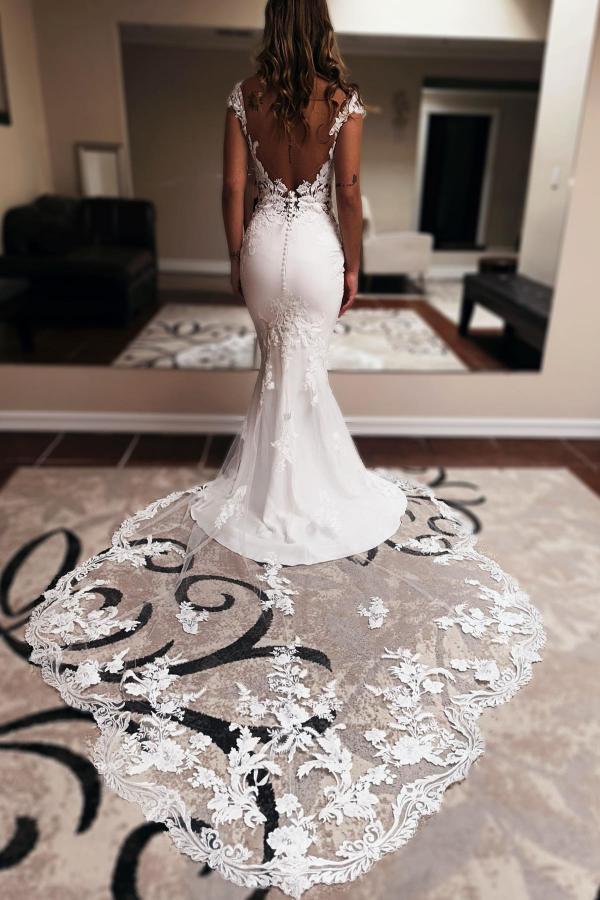Beautiful Mermaid Lace Wedding Dress | Wedding Dress Brand