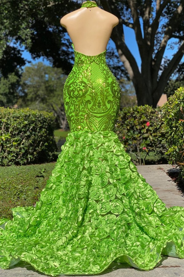 Long Glitter Green Prom Dress | Cheap Evening Dress Online