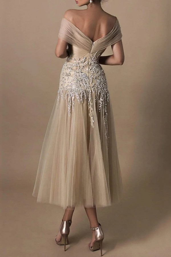Gorgeous Wedding Dresses Short | A line wedding dresses with lace