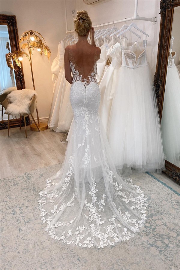 Vintage Wedding Dresses White | Wedding dresses mermaid lace