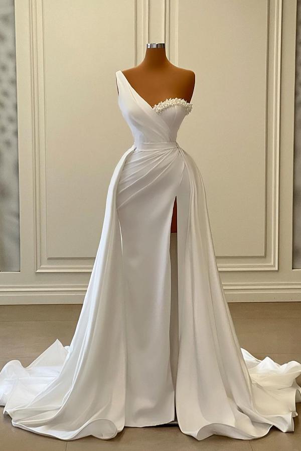Vintage Long White Evening Dress | Prom Dress | Cheap