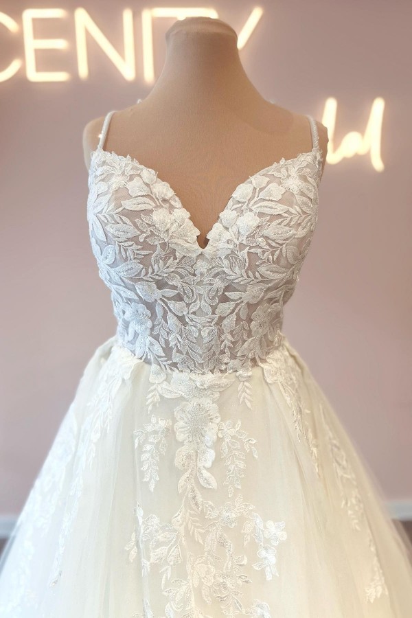 Simple Wedding Dresses A Line | Boho wedding dresses with lace