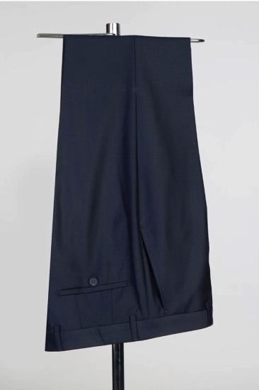 Sidney Navy Peaked Lapel Double Breasted Prom Suits_3