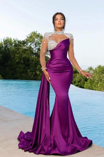 Beautiful evening dresses long with sleeves | Glitter prom dresses_1