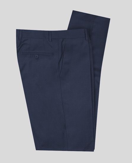 Cliff Fashion Dark Blue Shawl Lapel Slim Fit 3-Pieces Men Suits_3