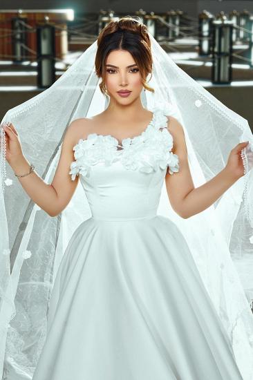 Simple Wedding Dresses A Line Satin Bridal Fashion Online_8