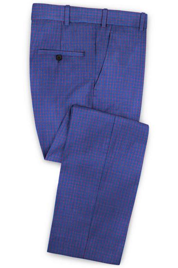 Royal Blue Tuxedo Online | Modern Check Notched Lapel Mens Suit_3