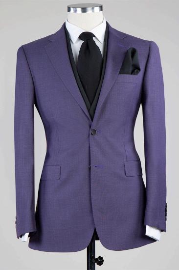 Latest Design Notched Lapel Three Piece Tailored Men Suit_1
