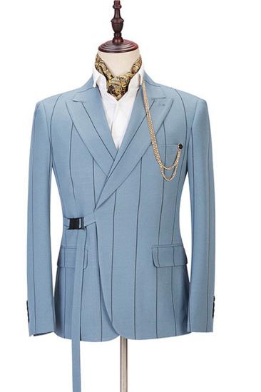 Micah New Striped Point Collar Lapel Fashion Mens Suit Online_1