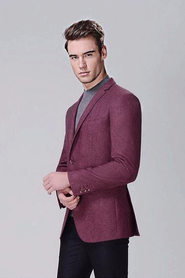 Fashionable red and purple business casual thick suit jacket_2