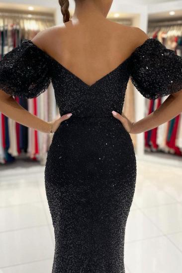 Black Sleeve Long Sequin Evening Dress | Cheap Prom Dresses_4