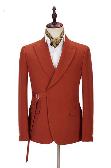 Giovanni's latest pointed lapels slim orange men's casual suit_1