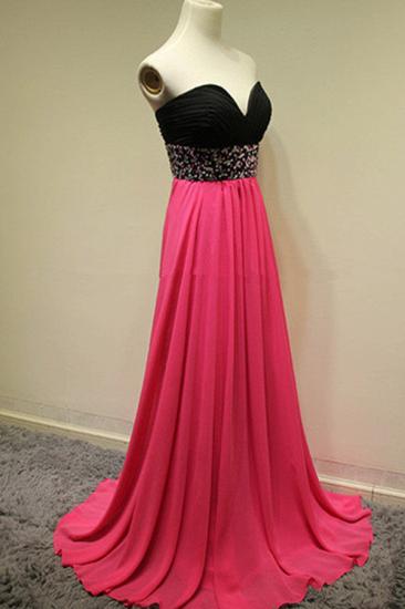 Sweetheart Crystal Zipper Evening Dresses Elegant Attractive Zipper Prom Gowns_2