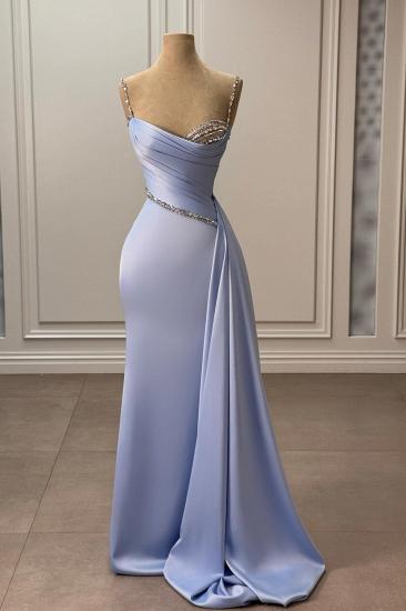 Blue Evening Dresses Long Cheap Prom Dresses with Glitter