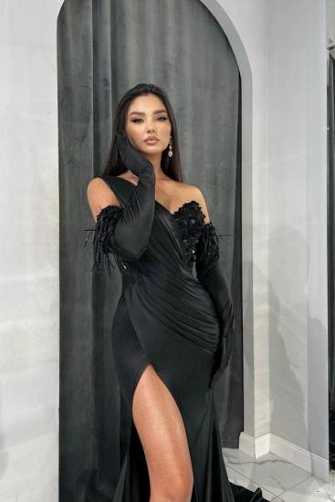 Elegant evening dresses black | Long Prom Dresses Cheap_2