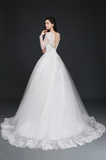 AMAYA | Ball Gown V-Neck Tulle Newest Wedding Dresses with Lace_5