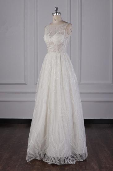 Bradyonlinewholesale Sparkly Beadings A-Line Ruffle Wedding Dress Jewel Appliques Bridal Gowns On Sale_3
