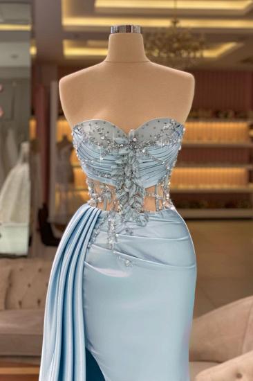 Long Blue Evening Dresses Cheap | Glitter prom dresses_2