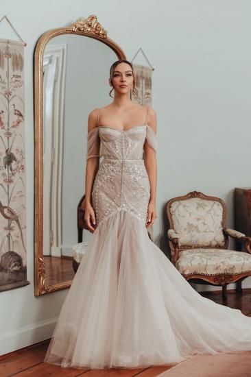 Beautiful Wedding Dresses Mermaid Style Glitter Wedding Dress Online_5