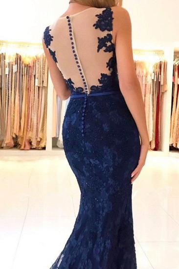 V-neck Mermaid Lace Pretty Prom Dress | Sheer Tulle Sleeveless Formal Evening Dress_2