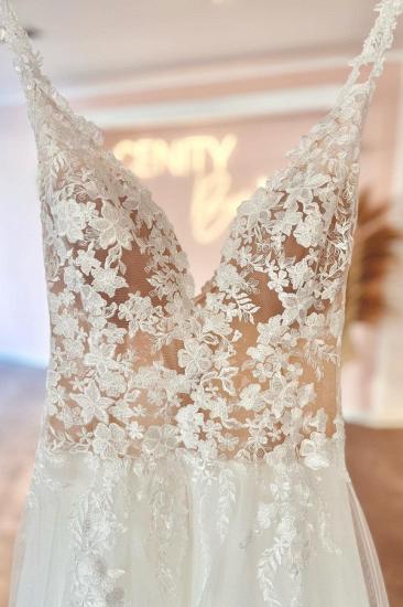 Elegant wedding dresses A line | Wedding dresses with lace_3