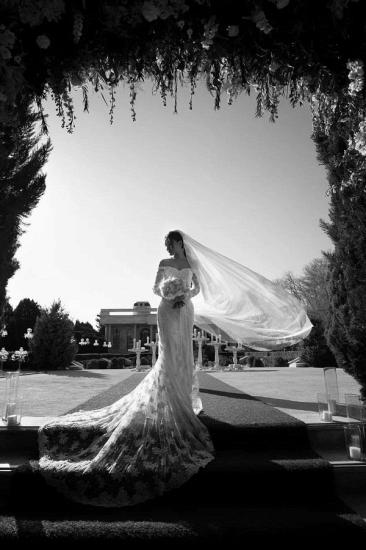 White Lace wedding dress in mermaid style_6