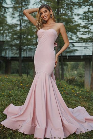Simple Evening Dress Long Fishtail Pink | Online Evening Dress