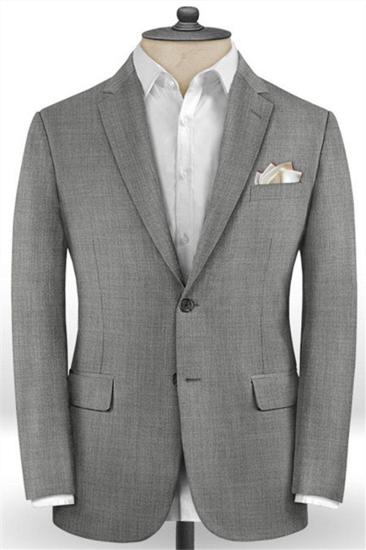 Grey Business Mens Suits Online | Notched Lapel Slim Fit Tuxedo_1