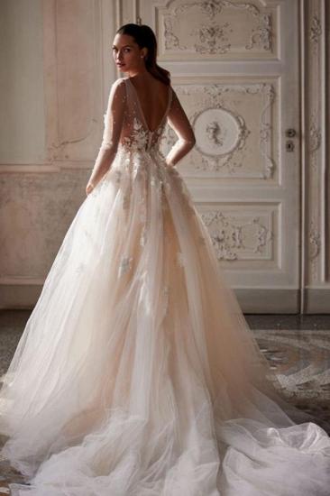 Sexy Wedding Dresses V Neck | Wedding Dresses A Line Lace_2