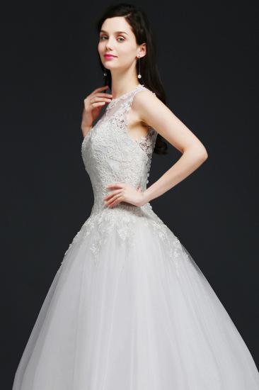 AZALEA | Princess Scoop Tulle Wedding Dress With Lace Appliques_1
