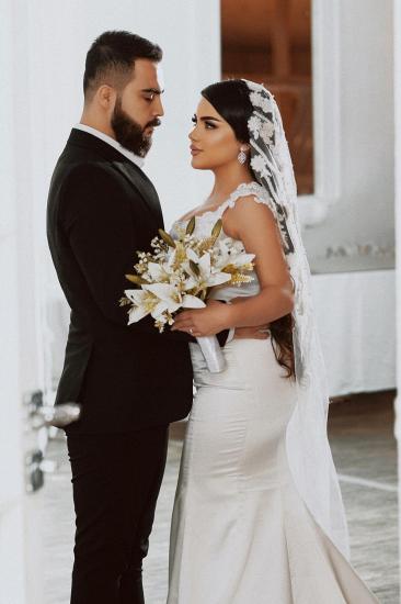 Simple Wedding Dresses Mermaid Style Satin Wedding Dresses Cheap_6