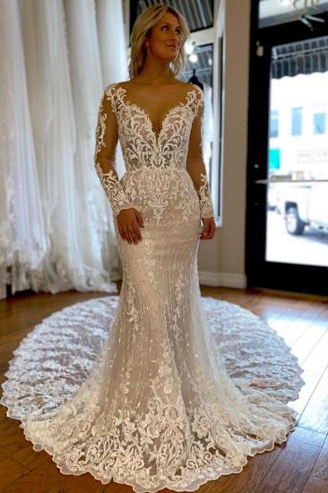 Luxury wedding dresses with sleeves | Wedding dresses mermaid  Lace_1