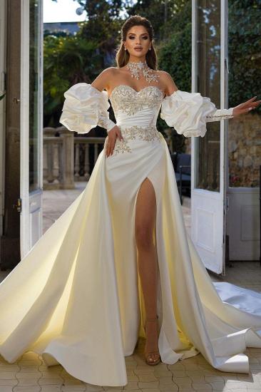 Elegant wedding dresses A line | Wedding dresses satin_1