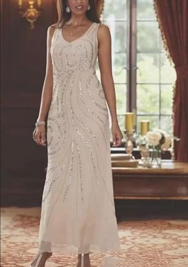White long Mother of the Bride Dress A-line | Motherdress with Lightsilk_2