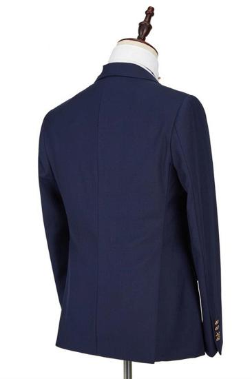 Maddox Navy Blue Peaked Lapel Formal Business Men Suits Online_2