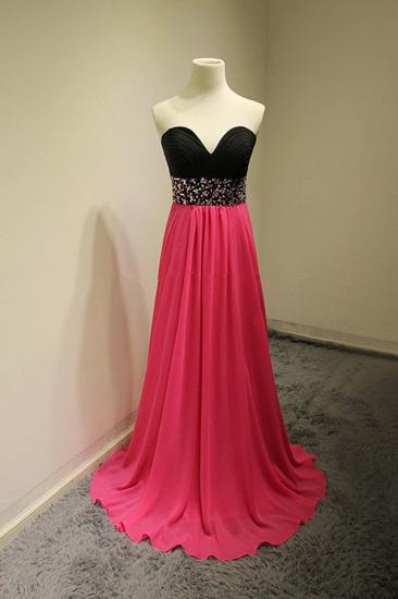 Sweetheart Crystal Zipper Evening Dresses Elegant Attractive Zipper Prom Gowns_1