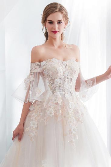 NANCE | Ball Gown Off-the-shoulder Floor Length Appliques Tulle Wedding Dresses_7