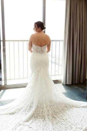 Stylish Sweetheart Floral Lace Mermaid Wedding Dresses for Women_2